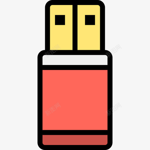 闪存驱动器技术和电子线性颜色图标svg_新图网 https://ixintu.com 技术和电子 线性颜色 闪存驱动器