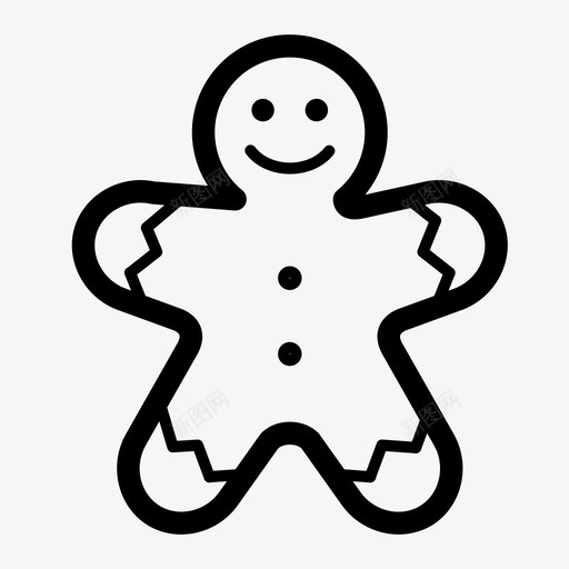 姜饼圣诞节新年图标svg_新图网 https://ixintu.com 冬天 圣诞节 姜饼 新年 雪