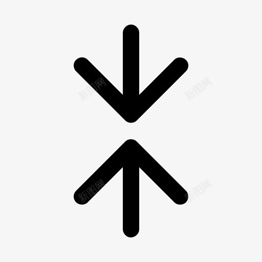 捏手势箭头下图标svg_新图网 https://ixintu.com 上 下 捏手势 窄 箭头 线箭头