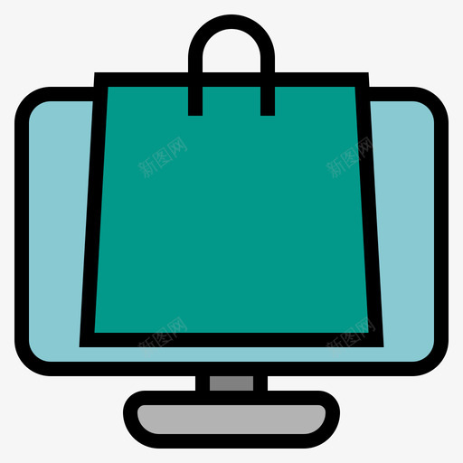 网上购物电子商务91线性颜色图标svg_新图网 https://ixintu.com 电子商务 线性 网上购物 颜色