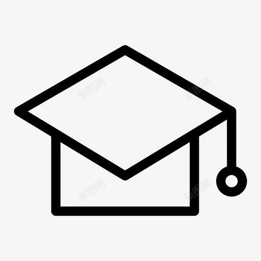 帽子学位文凭图标svg_新图网 https://ixintu.com 学位 学校 帽子 教育 文凭