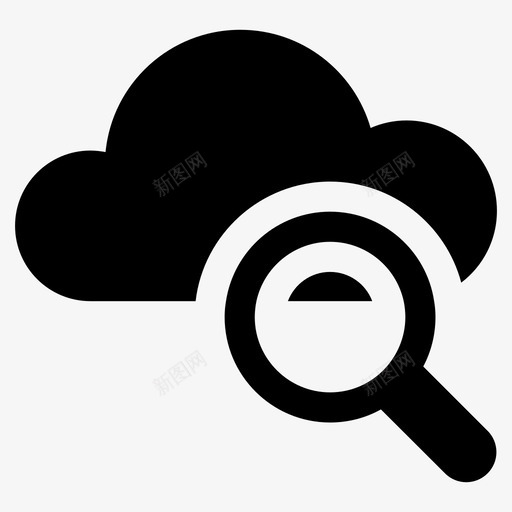 云搜索云计算云探索图标svg_新图网 https://ixintu.com 业务字形图标 云探索 云搜索 云监控 云计算 在线搜索概念