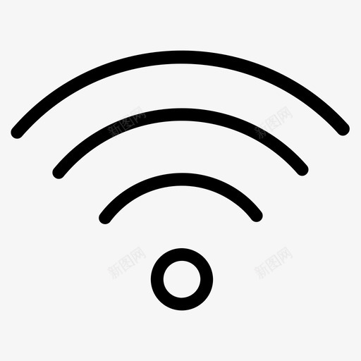 wifi通信网络图标svg_新图网 https://ixintu.com wifi 信号 技术 无线 网络 通信 餐厅