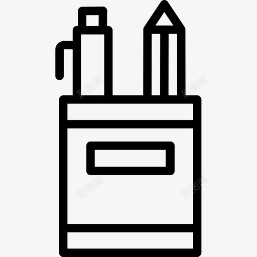 铅笔盒办公室125直线型图标svg_新图网 https://ixintu.com 办公室125 直线型 铅笔盒
