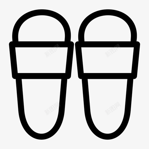 凉鞋人字拖拖鞋图标svg_新图网 https://ixintu.com 人字 凉鞋 拖鞋 衣服