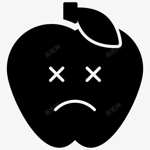 晕脸苹果表情符号情感图标svg_新图网 https://ixintu.com 图标 情感 晕脸 符号 苹果 表情