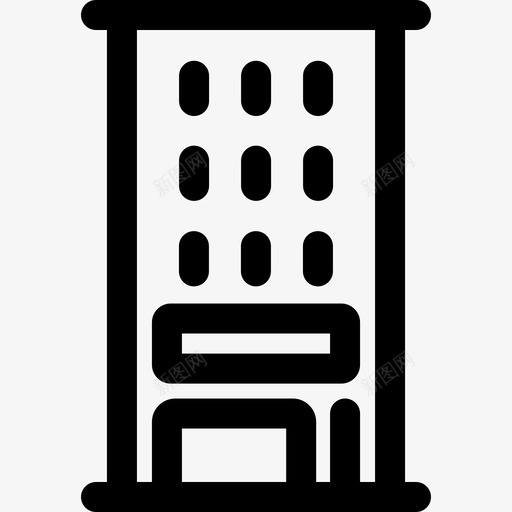 建筑物房屋类型14线性图标svg_新图网 https://ixintu.com 建筑物 房屋类型14 线性
