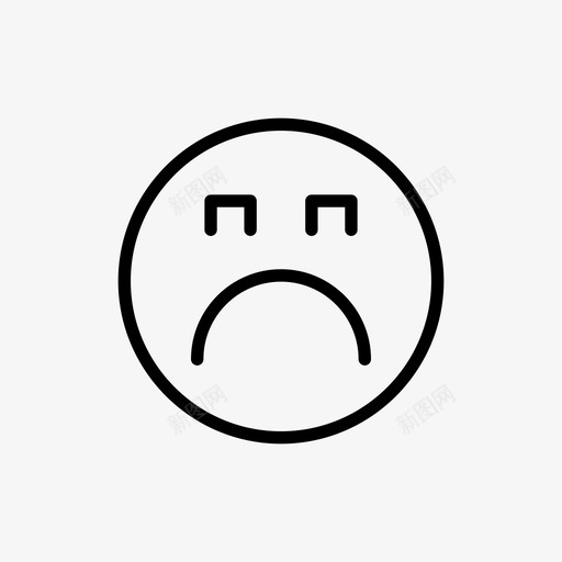 表情脸喜怒无常图标svg_新图网 https://ixintu.com 喜怒无常 悲伤 担心 表情