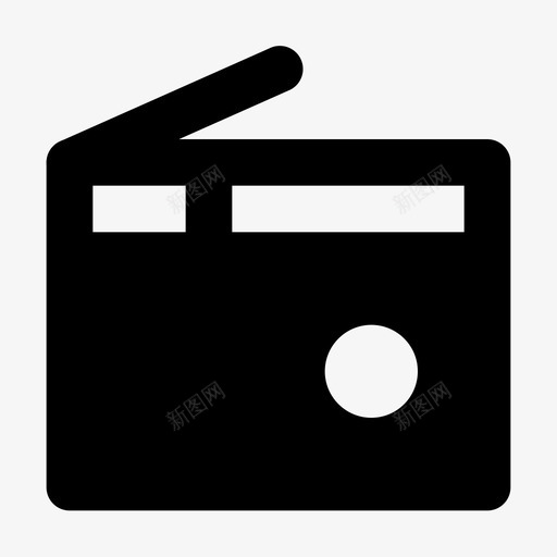 收音机通信媒体图标svg_新图网 https://ixintu.com 媒体 收音机 歌曲 通信 音乐 音乐字形图标