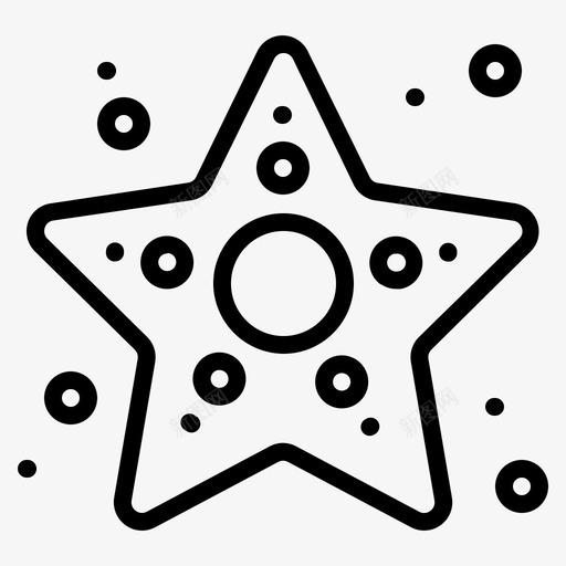 海星大海夏天图标svg_新图网 https://ixintu.com 夏天 大海 海星