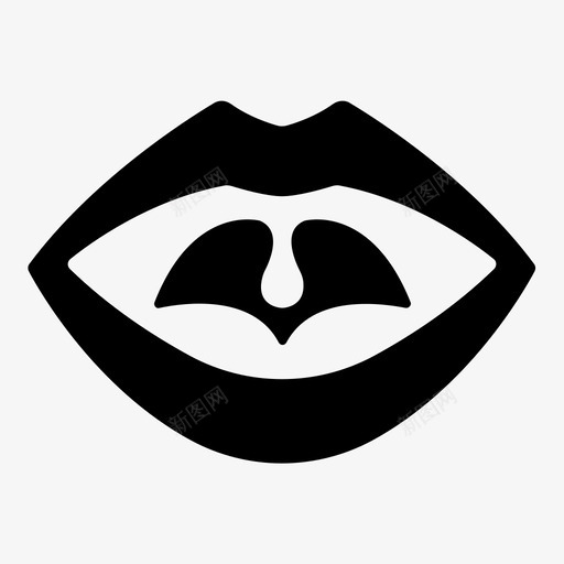 嘴解剖学嘴唇图标svg_新图网 https://ixintu.com 人体部位图标集1 嘴 嘴唇 张开 解剖学
