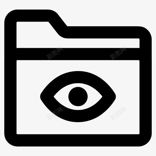 文件夹监视眼睛文件图标svg_新图网 https://ixintu.com 文件 文件夹 查看 监视 眼睛