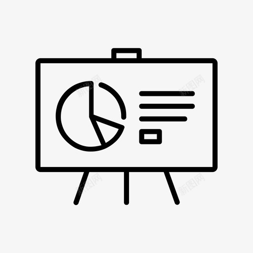 图表数据饼图图标svg_新图网 https://ixintu.com 图表 数据 演示 研讨会 线形 表示 饼图