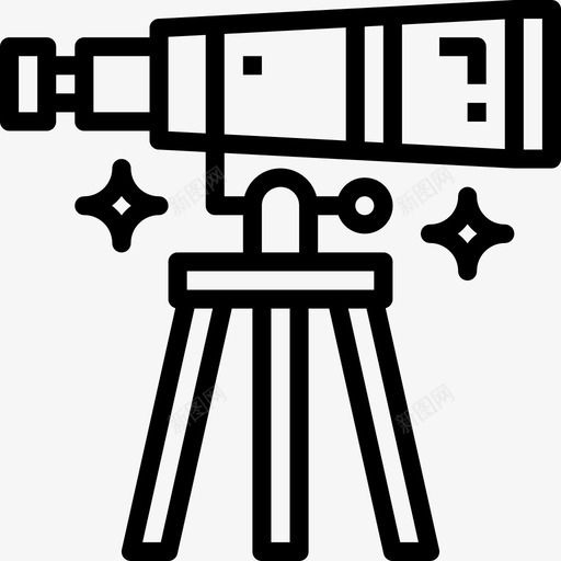 望远镜大学32直线图标svg_新图网 https://ixintu.com 大学32 望远镜 直线