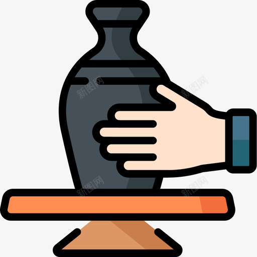 粘土手工艺品7线性颜色图标svg_新图网 https://ixintu.com 手工艺品7 粘土 线性颜色