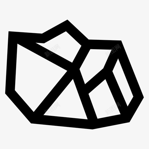 石头燧石宝石图标svg_新图网 https://ixintu.com 土壤 宝石 岩石 燧石 石器时代 石头