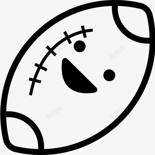 橄榄球运动84直线型图标svg_新图网 https://ixintu.com 橄榄球 直线 线型 运动