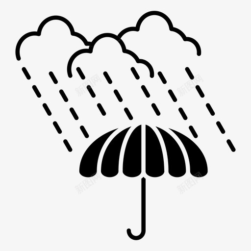 雨云天气图标svg_新图网 https://ixintu.com 云 城市元素 天气 雨