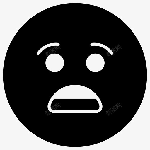 震惊的脸表情符号情感图标svg_新图网 https://ixintu.com 图标 情感 符号 表情 震惊