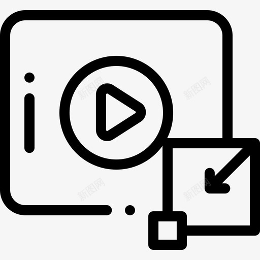 出口音频和视频8线性图标svg_新图网 https://ixintu.com 出口 线性 视频 音频