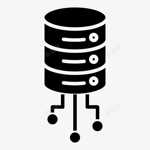 数据库网站服务器和托管2字形图标svg_新图网 https://ixintu.com 字形 托管 数据库 服务器 网站