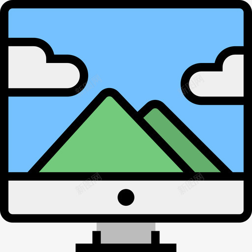 线条艺术计算机图标svg_新图网 https://ixintu.com 线条 艺术 计算机 设计