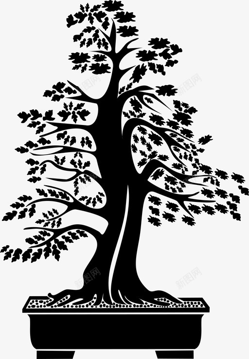 树木盆景树新鲜图标svg_新图网 https://ixintu.com 新鲜 树木 植物 盆景树 绿色