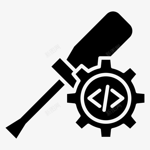 设置代码编码图标svg_新图网 https://ixintu.com 代码 开发 编码 设置 软件