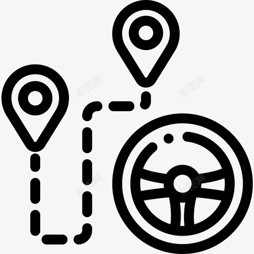 驾驶活跃的生活方式17直线型图标svg_新图网 https://ixintu.com 活跃的生活方式17 直线型 驾驶