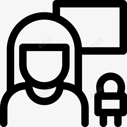 女新闻38岁直系图标svg_新图网 https://ixintu.com 女 新闻38岁 直系