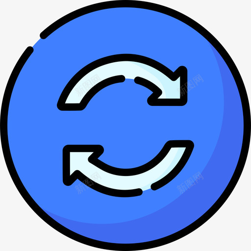 同步通知8线性颜色图标svg_新图网 https://ixintu.com 同步 线性 通知 颜色