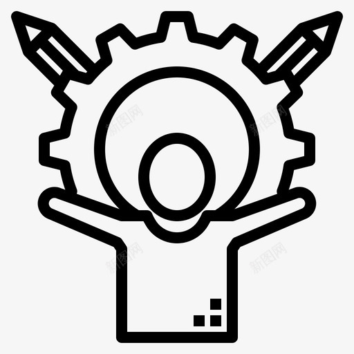 工程师小组想法图标svg_新图网 https://ixintu.com 创意 办公室 团队 大纲 小组 工程师 思考 想法 流程