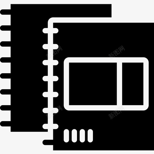 笔记本文具57填充图标svg_新图网 https://ixintu.com 填充 文具 笔记本