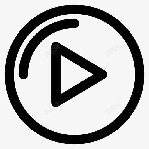 播放按钮音乐用户界面图标svg_新图网 https://ixintu.com 按钮 播放 用户界面 音乐