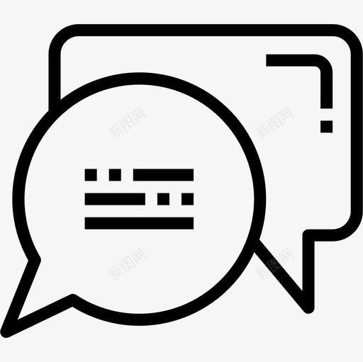 聊天语音泡泡2线性图标svg_新图网 https://ixintu.com 泡泡 线性 聊天 语音