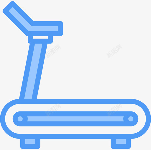 跑步机健身房31蓝色图标svg_新图网 https://ixintu.com 健身房 蓝色 跑步机