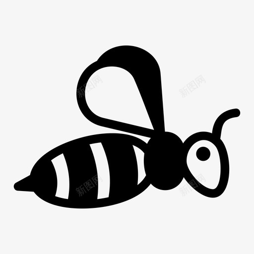 蜜蜂蜂蜜昆虫图标svg_新图网 https://ixintu.com 大自然 昆虫 蜂蜜 蜜蜂