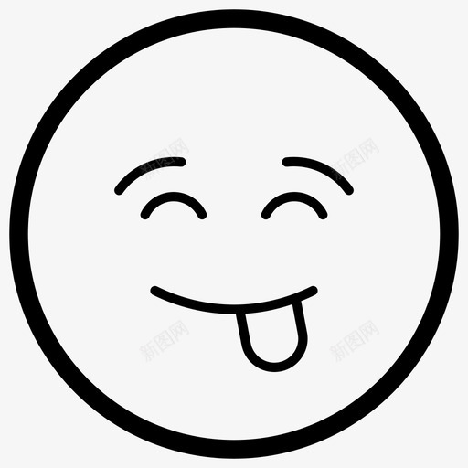 吐舌头表情符号表情符号情绪图标svg_新图网 https://ixintu.com 向量 图标 情绪 符号 舌头 表情