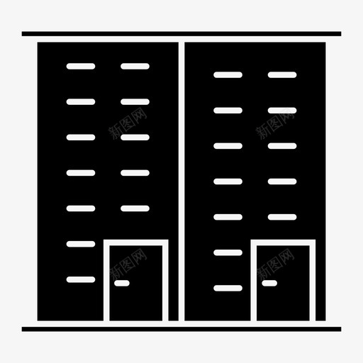建筑城市办公室图标svg_新图网 https://ixintu.com 办公室 城市 城市元素 塔楼 建筑