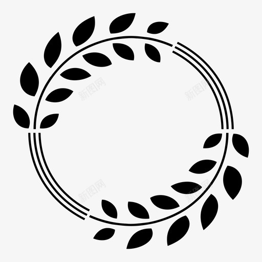 桂冠胜利图标svg_新图网 https://ixintu.com 桂冠 胜利