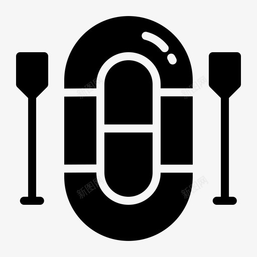 漂流船充气船图标svg_新图网 https://ixintu.com 体育 充气船 划船 漂流 船