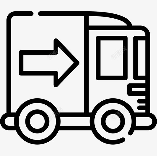 卡车共用12辆直线型图标svg_新图网 https://ixintu.com 共用12辆 卡车 直线型