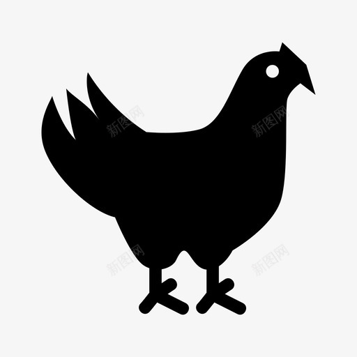 鸡肉农场农场动物图标svg_新图网 https://ixintu.com 公鸡 农场 动物 家禽 母鸡 鸡肉