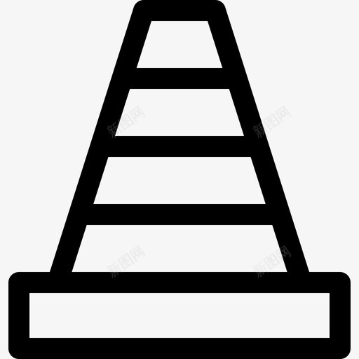 锥形防护安全10线性图标svg_新图网 https://ixintu.com 安全 线性 锥形 防护