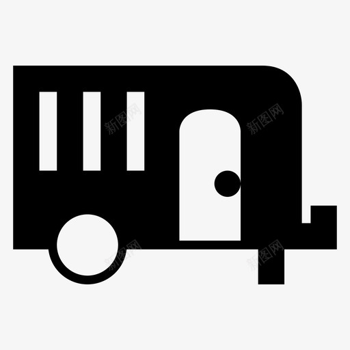 房车海滩假日图标svg_新图网 https://ixintu.com 休旅车 假日 夏季 房车 旅行 海滩