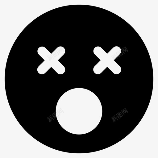 头晕脸晕脸表情符号图标svg_新图网 https://ixintu.com 头晕脸 晕脸 表情 表情符号 表情符号符号图标