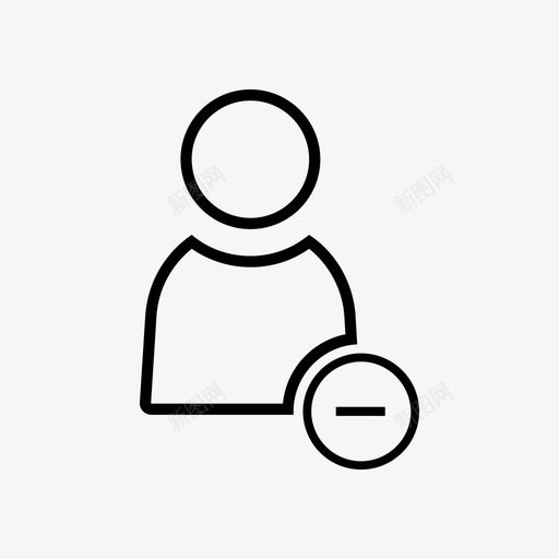 移除人员头像会议图标svg_新图网 https://ixintu.com 人员 会议 头像