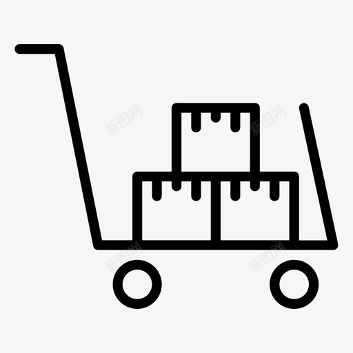 汽车产品手推车送货商务图标svg_新图网 https://ixintu.com 产品 发货 商务 手推车 技术 汽车 营销 送包 送货