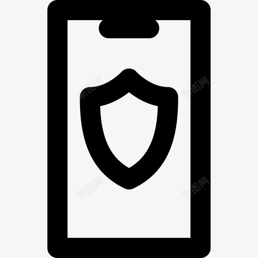 智能手机数据保护27线性图标svg_新图网 https://ixintu.com 数据保护27 智能手机 线性