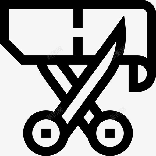 剪刀时装直剪图标svg_新图网 https://ixintu.com 剪刀 时装 直剪 设计